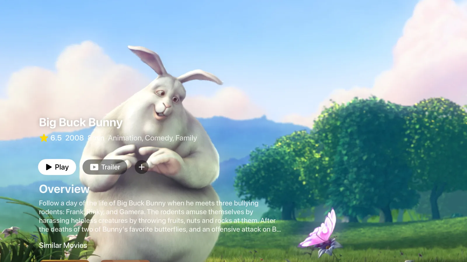 Movie details in PlayMux on Apple TV